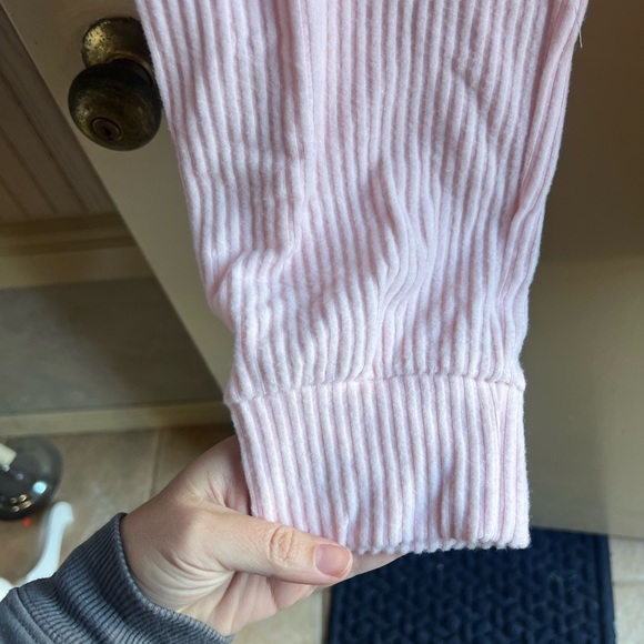 Pink Ribbed Drawstring Joggers NWT - Picture 3 of 7